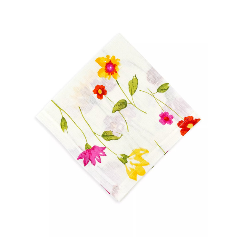 Floral Linen Square Napkins