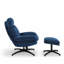 Velvet Swivel Armless With Footstool-943333659