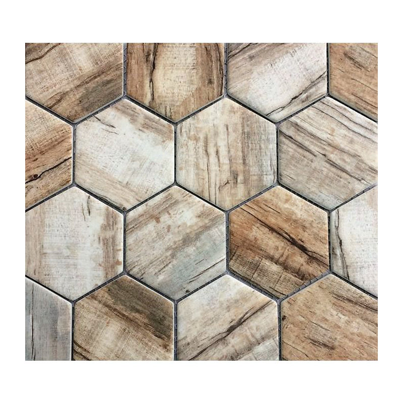 Carreau de mosaïque en verre pour mur et plancher, Brun