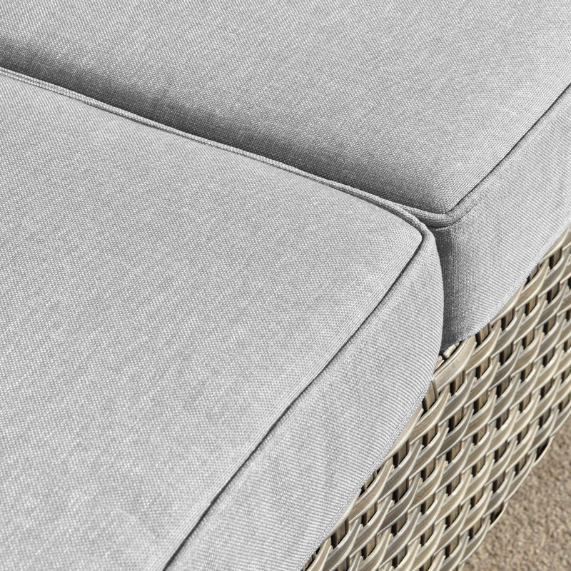 Grano Wicker 5 - Person Patio Conversation Set with Cushions, Gray, Light Gray