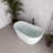 55" Streamline Soaking Glossy White Freestanding Tub With Internal Drain-108964771