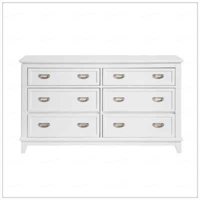Dresser with 6 Drawers Wooden Modern Bedroom Furniture