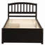 Structure de lit plateforme simple avec deux tiroirs-235086895