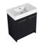 Meuble-lavabo autoportant avec lavabo en résine, avec porte à fermeture douce, ensemble KD
