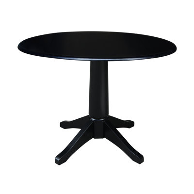 Extendable Round Solid Wood Dining Table