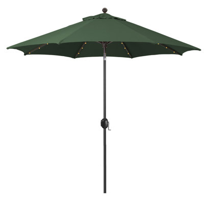 Parasol en aluminium 9 pi avec lumières DEL et tissu Sunbrella Rudisill