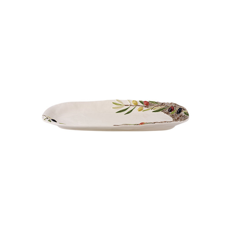 Olival Earthenware Chips And Dip Platter
