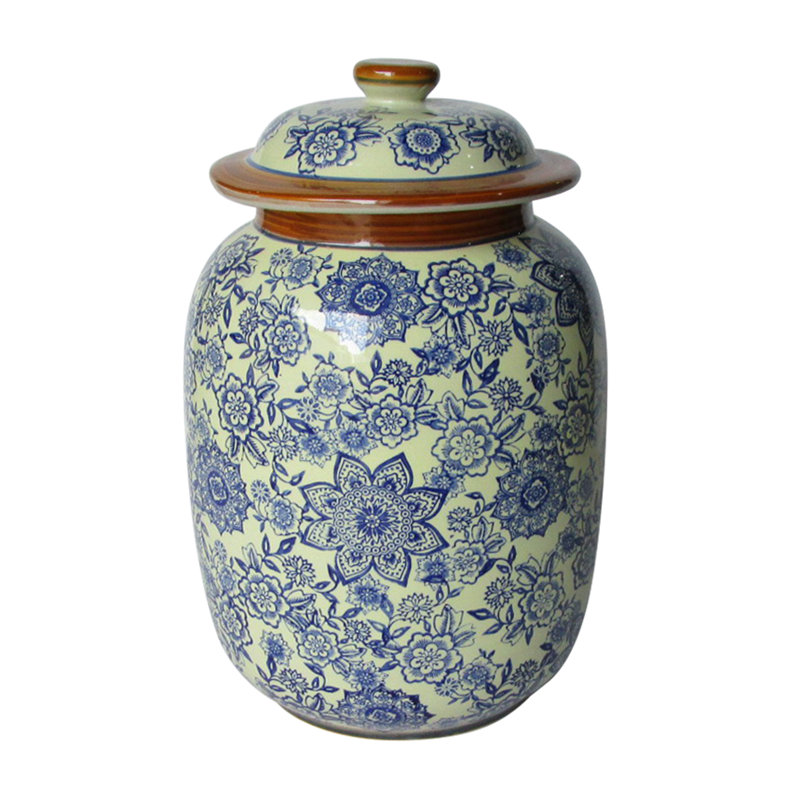 Pot de rangement avec couvercle, H 14,57 po x l 9,25 po x P 9,25 po