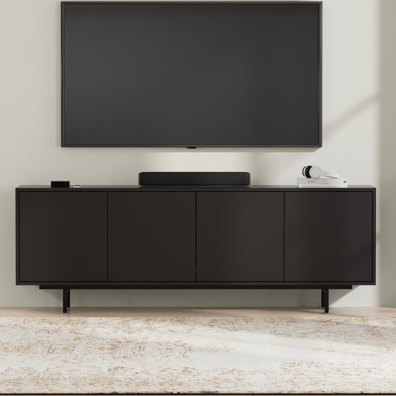 Cambridge 4 Door TV Stand for TVs up to 85", Black