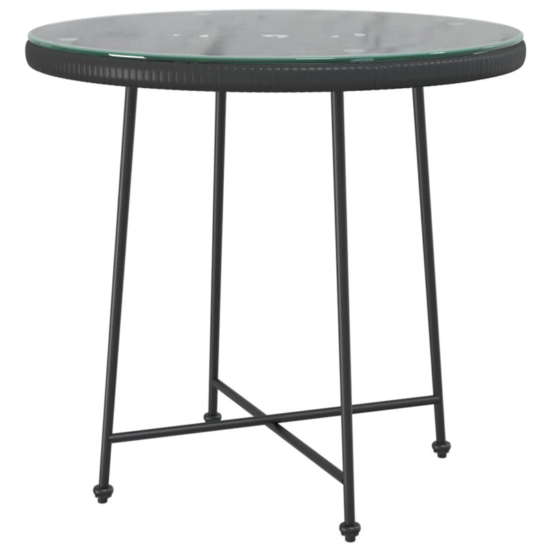 Cynda Round Outdoor Dining Table , 50cm cm W cm D, Black, 74cm H x 80cm W x 80cm D
