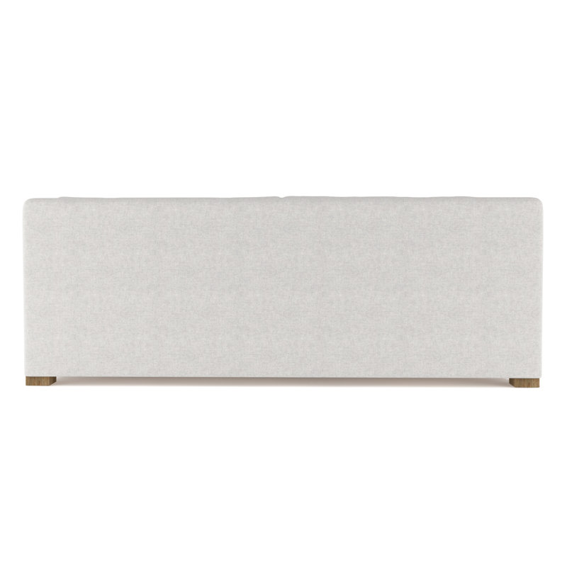 Causeuse Crosby, Velours moelleux argenté, H 32,5 po x l 72 po x P 38 po, Patiné