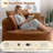 53" Oversized Compression Round Accent Chair – Plush Corduroy Upholstery Chaise Longue Chair Indoor-1444921783