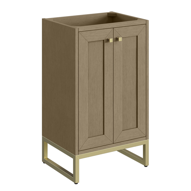 Meuble-lavabo simple l 20 po Chianti, Or rayonnant, Noyer murmure