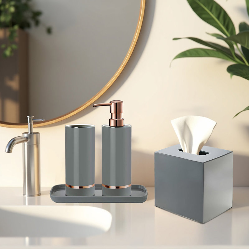 Ensemble d'accessoires de salle de bain McClean, Gris vif