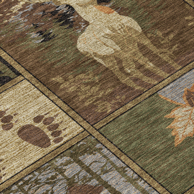 Tapis intérieur / extérieur lavable à la machine Chantille ACN2448 Lodge, Chocolat, Tapis de couloir 2 pi 3 po x 7 pi 6 po