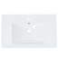 Lavabo de salle de bain en résine 30 pouces - blanc, installation hygiénique et évier rectangulaire à débordement 30X18 facile