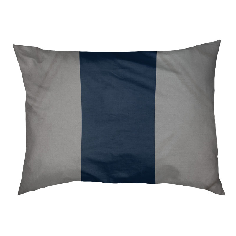 Oreiller rectangulaire designer, Grand (L 40 po x l 50 po), Gris clair de lune / bleu minuit / gris clair de l