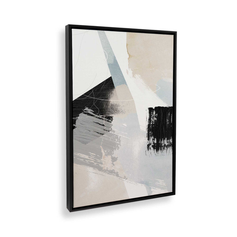 Chalk Echo Study I, H 48,75 po x l 32,75 po, Impression encadrée sans passe-partout, Noir satiné