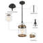 Luminaire suspendu cylindrique simple à 1 lumière Higley
