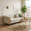 Canapé Chesterfield en velours (blanc crème)