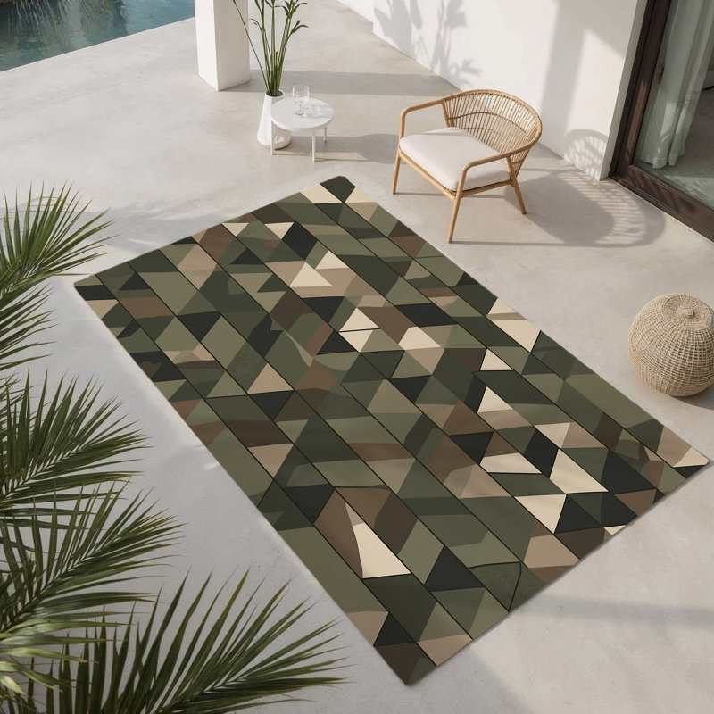 Tapis intérieur et extérieur Ops Grid, Rectangle 9 pi x 12 pi