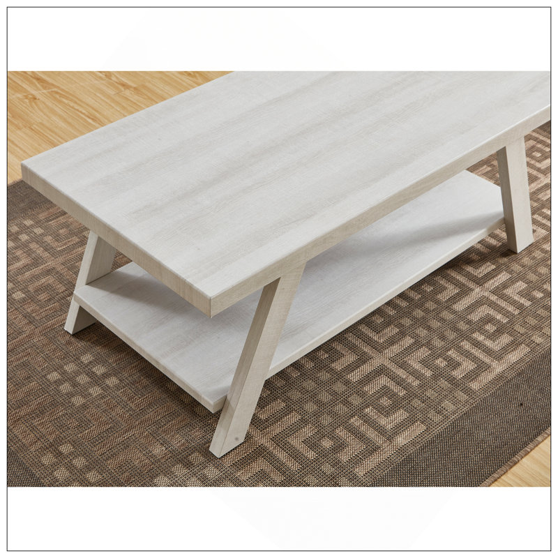 Ensemble de tables basses Athens, Blanc, Blanc