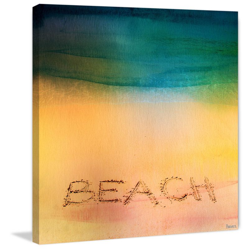 « beach sable » par parvez taj,, impression sur toile tendue, H 40 po x l 40 po x P 1,5 po