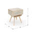 Bois massif avec canne tissée-70867426
