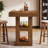 31.5-inch Square Kitchen Island, Wooden Home Bar Table With Storage Shelves For Pub/kitchen/living Room/small Space