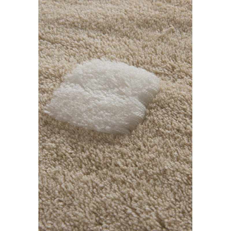 Tapis de bain Aeilt, Beige / Blanc