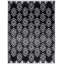 Tapis tissé géométrique noir / ivoire Gonsales-1472552007