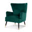 77Cm Wide Plush Velvet Modern Wingback Chair and Ottoman-1327265066-1281189395