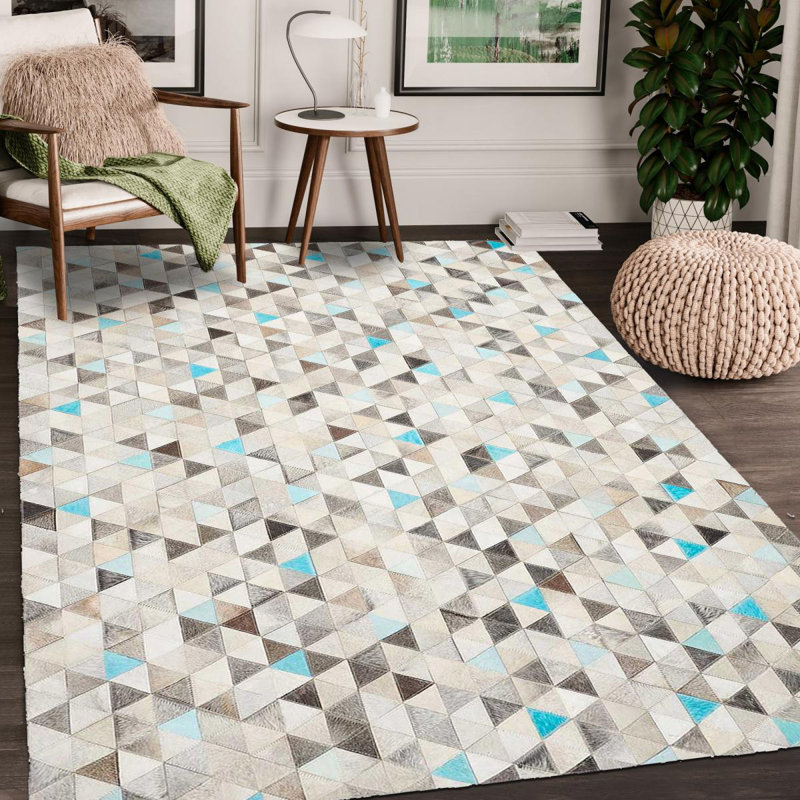 Gunulf Geometric Hand Woven Area Rug, Rectangle 80 x 150cm