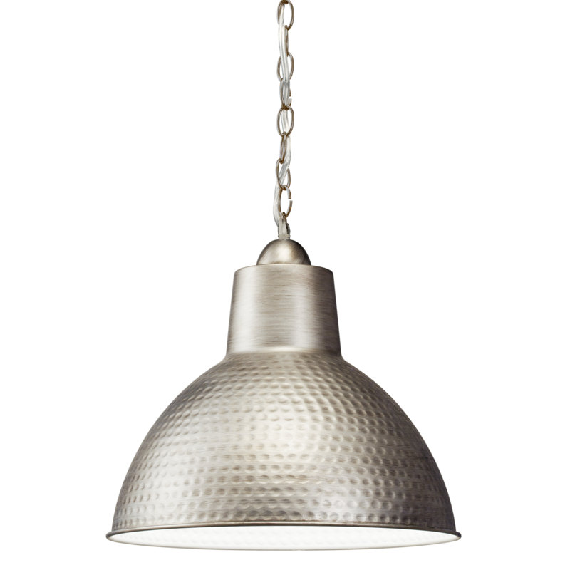 Luminaire suspendu en forme de dôme à 1 lumière Fonso, Bronze vieilli