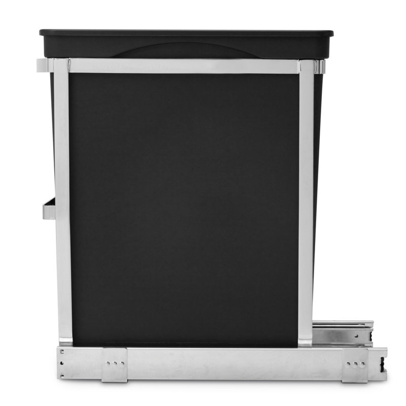 Simplehuman 30 L/ 8 Gallon Under Counter Kitchen Cabinet Pull-Out Trash Can, Heavy-Duty Steel Frame