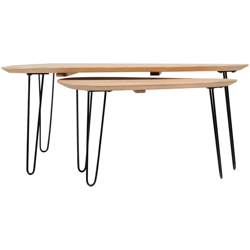 2 tables emboîtables Laverty, Naturel