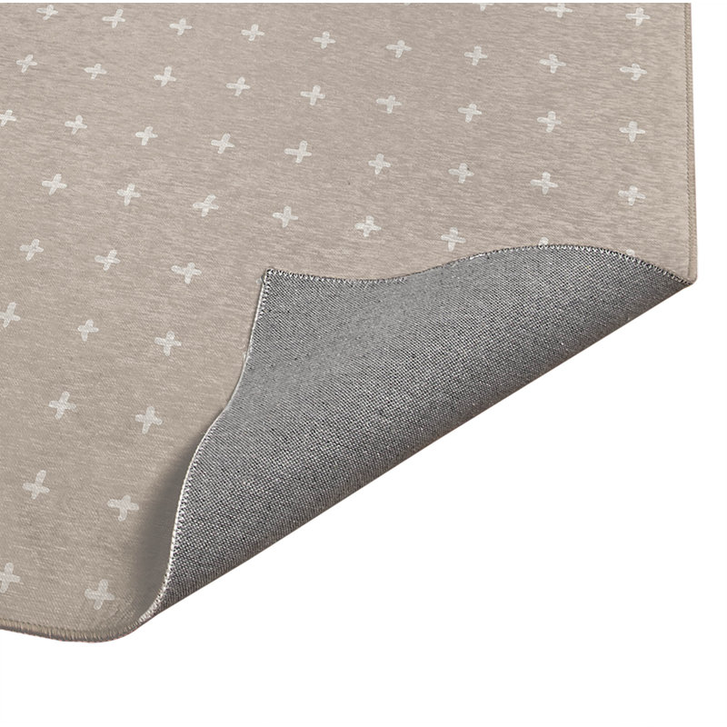 Tapis de bureau léger Criss, L 7 pi x L 5 pi, Taupe