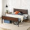 Structure de lit plateforme en rayonne de bambou et métal 35 pouces Zinus Tucker