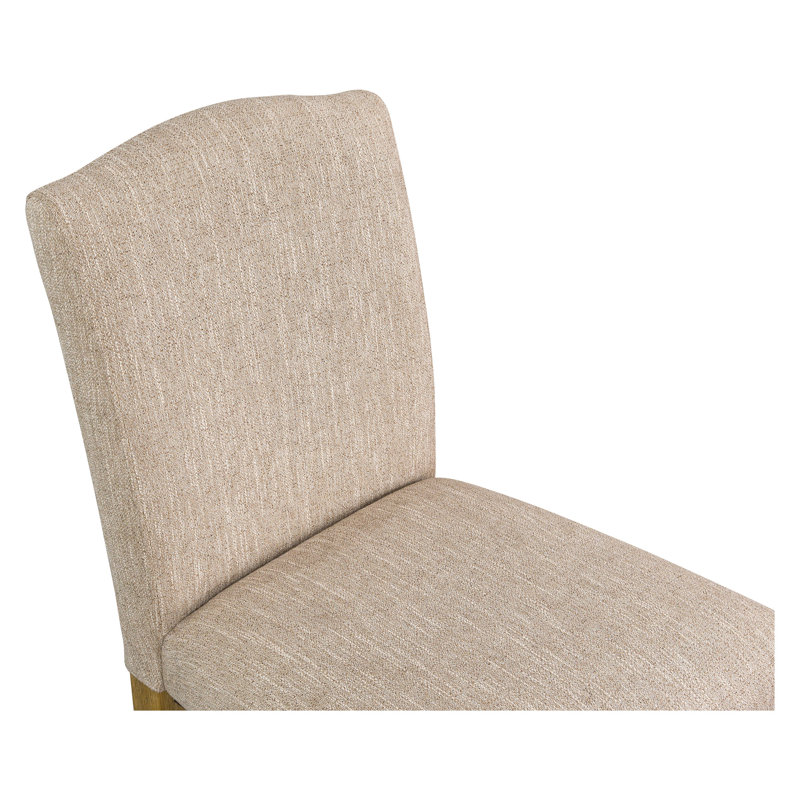 Connor 25" Beige Upholstered Counter Stool with Wood Legs