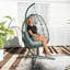 Fauteuil suspendu suspendu en osier avec support et coussin lavable pour patio-133409615-133409617