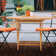 Java Outdoor Patio Folding Teak Wood Bistro Table