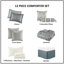 Ensemble complet de literie pour très grand lit, draps en coton, style sarcelle cachemire