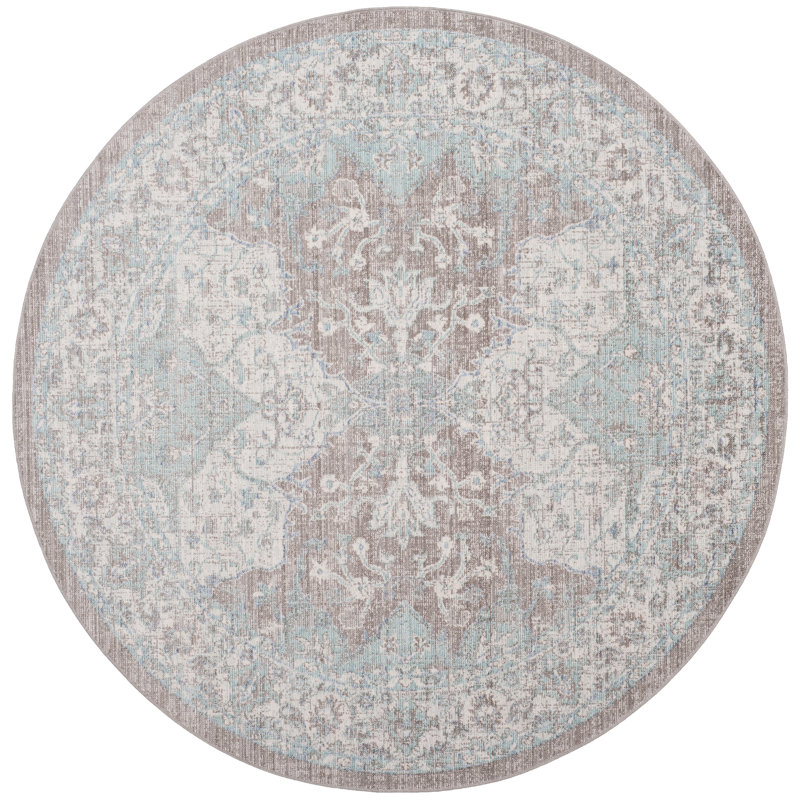 Chauncey Performance Oriental Rug, Round 6'