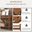 Console de rangement en bois Ajada avec 2 tiroirs de rangement et 2 tablettes à niveaux-1626641454