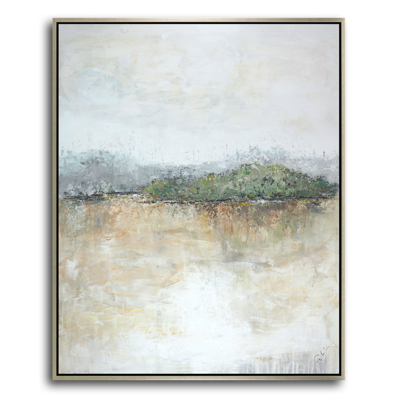 Emerald Grove Painting, Laguna Silver Framed