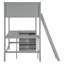Lit mezzanine en bois avec bureau et tablettes - Structure en bois peu encombrante-995979936