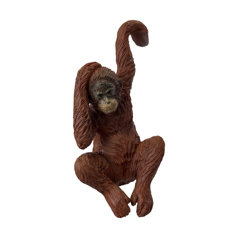Rodrigo Monkey Plastic Garden Statue, Brown