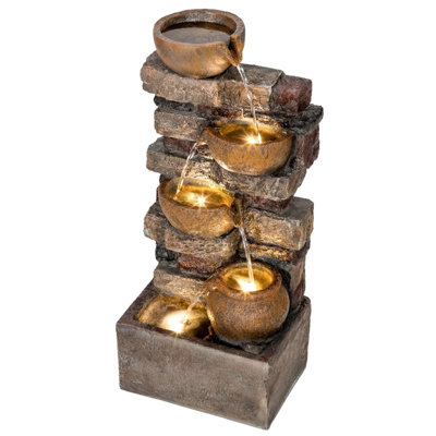 Garden Cascading Waterfall,Outdoor Fountain