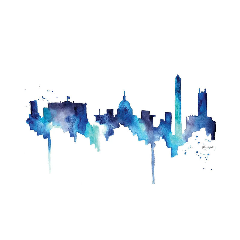 DC Skyline by Kelsey McNatt - Wrapped Canvas Painting