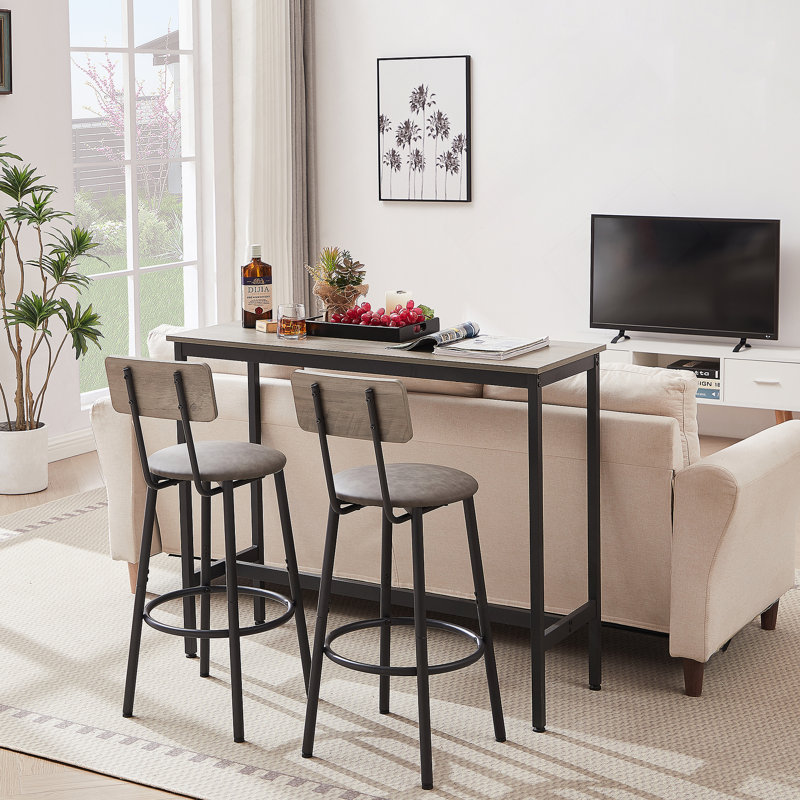 Ensemble de table de bar avec 2 tabourets de bar